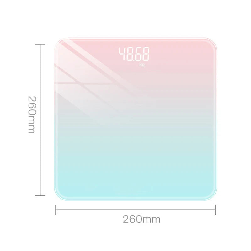 Gradient Color Intelligent LCD Electronic Scale Digital Display Glass Weight Scale