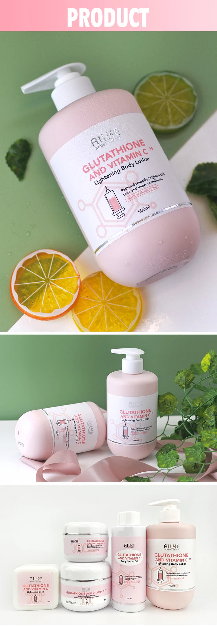 AILKE Vitamin C & Glutathione Brightening Body Lotion