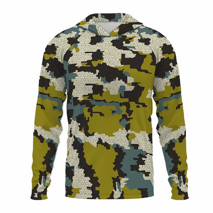 Fishing Shirts Men Sun Protection Hoodie Mask All-in-one