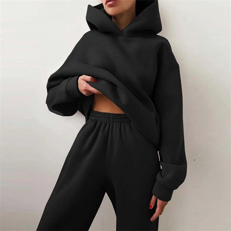 Women's Tracksuit Autumn Fashion Warm Hoodie Sweatshirts