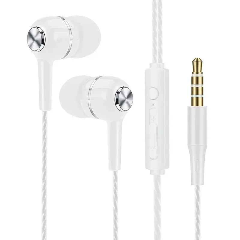 Wired Headphones 3.5mm Sport Earbuds with Bass Phone Earphones
