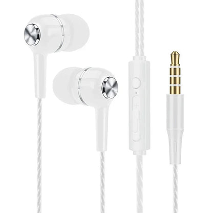 Wired Headphones 3.5mm Sport Earbuds with Bass Phone Earphones