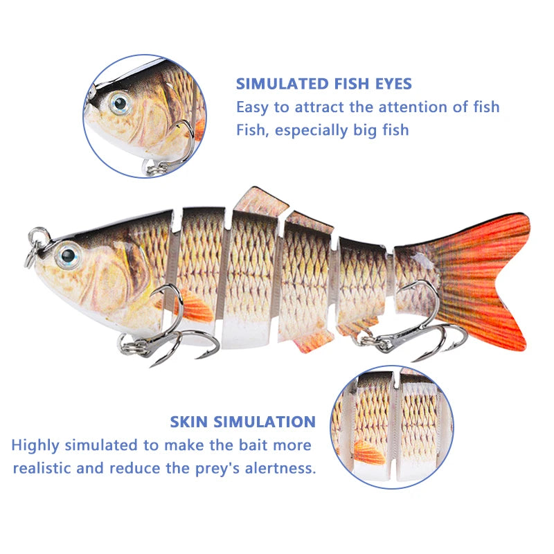 4 Inch 6 Segments Jointed Hard Artificial Fishing Lures