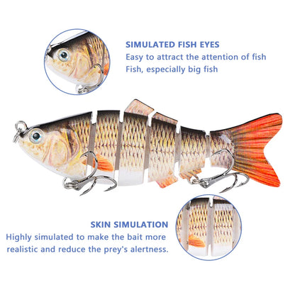 4 Inch 6 Segments Jointed Hard Artificial Fishing Lures