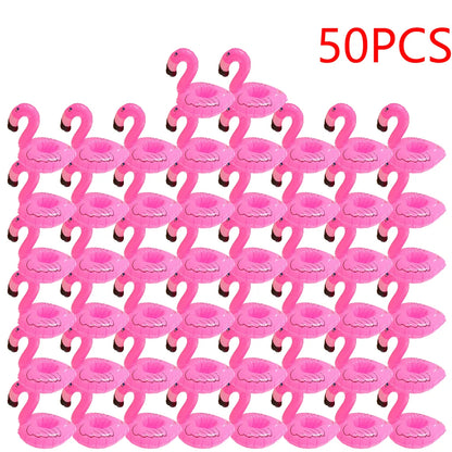 1-50PCS Water Coasters Floating Inflatable Cup Holder