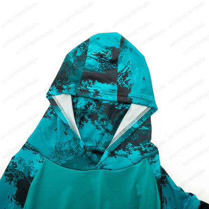 HUK UPF 50+ Long Sleeve Hooded Face Cover Fishing Shirts