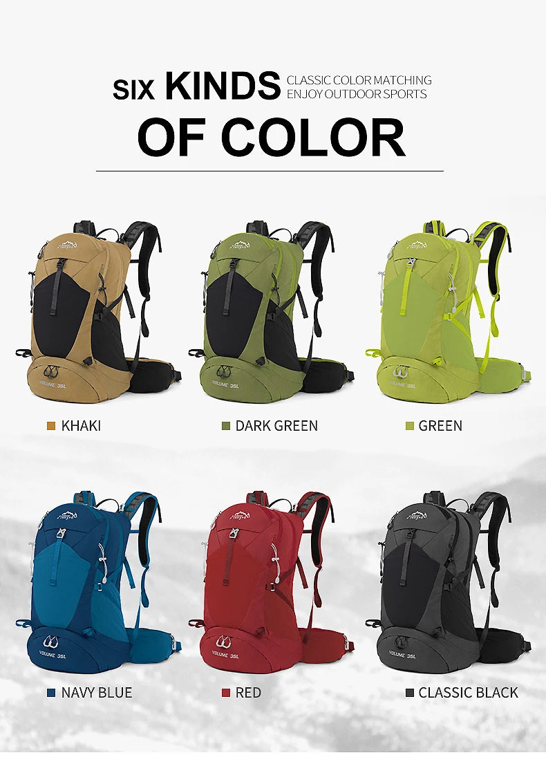 Mountaineering backpack 35 liters men's and women's outdoor sports bag