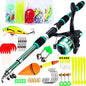 Spinning Fishing Rod and Reel Combo Telescopic Rod