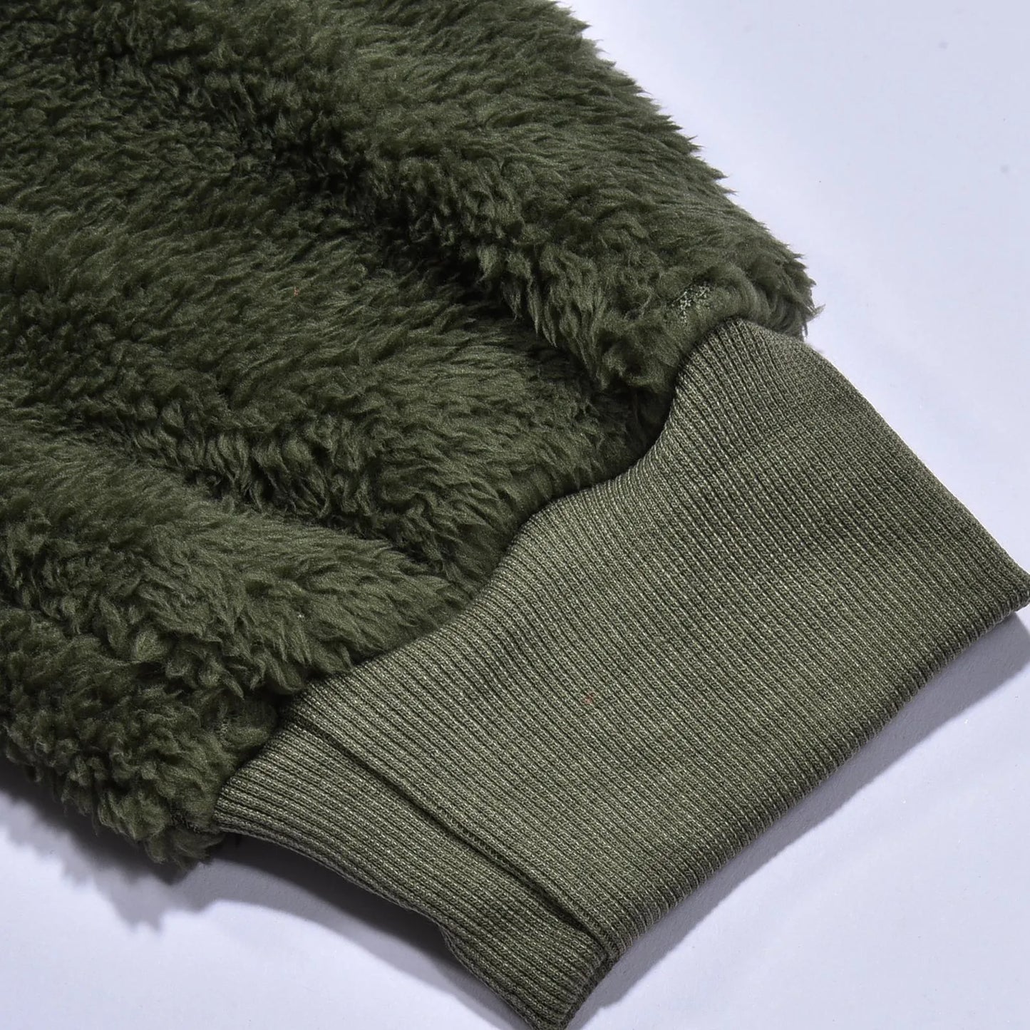 Men's Autumn Plush Hoodies Fuzzy Fleece Comfy