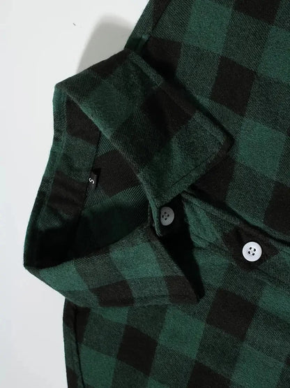 Spring and Autumn Fashion Cotton Long Sleeve Men's Flannel