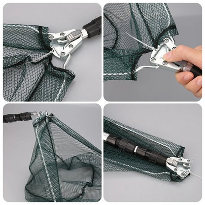 Telescopic Landing Net Folding Fishing Pole Extending
