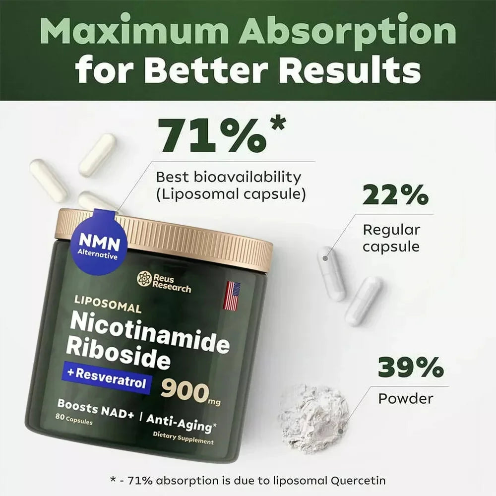 NAD+ Booster 900mg Anti-Aging Supplement