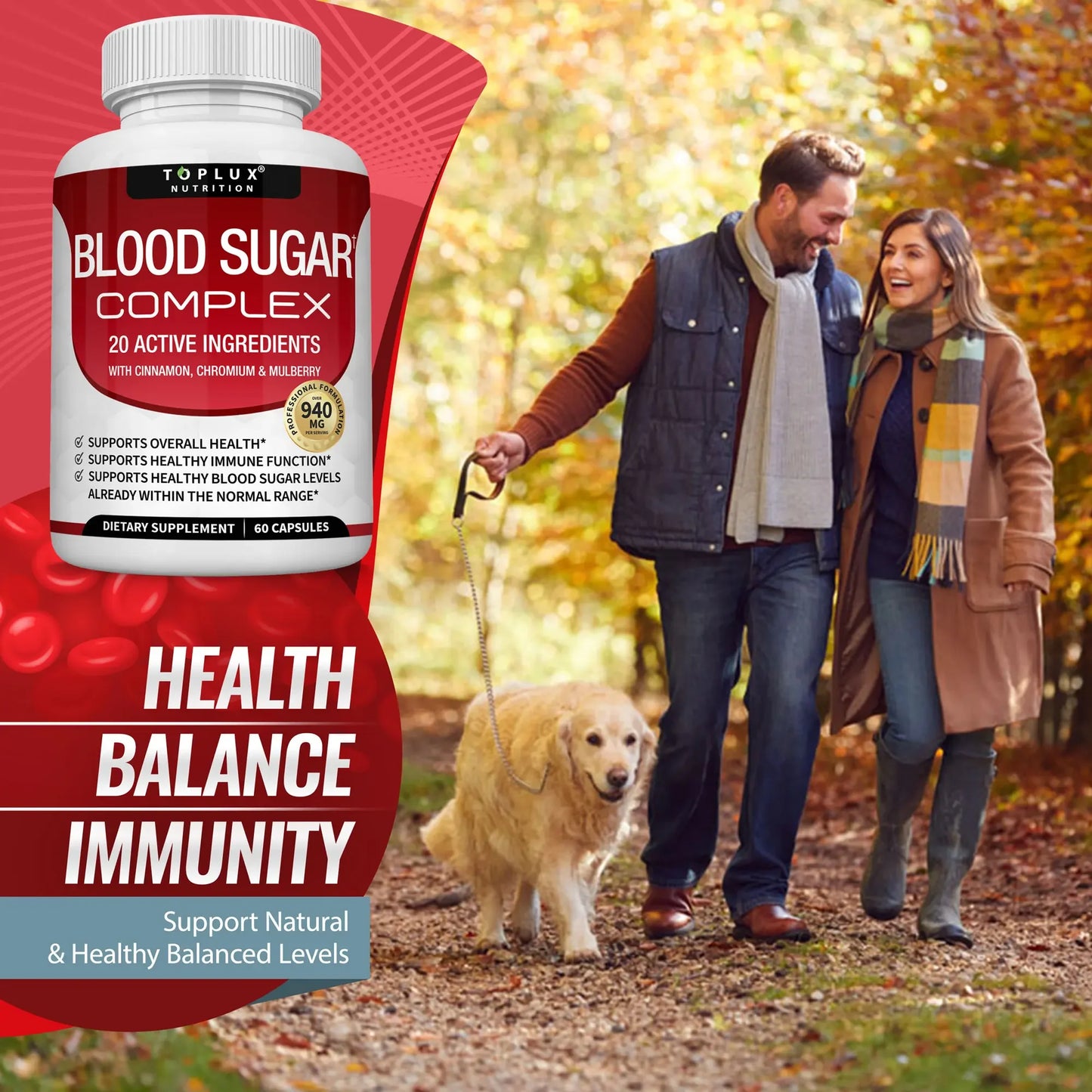 Vitamin C, Vitamin E Supplement, Blood Sugar Complex, Supports Heart Health