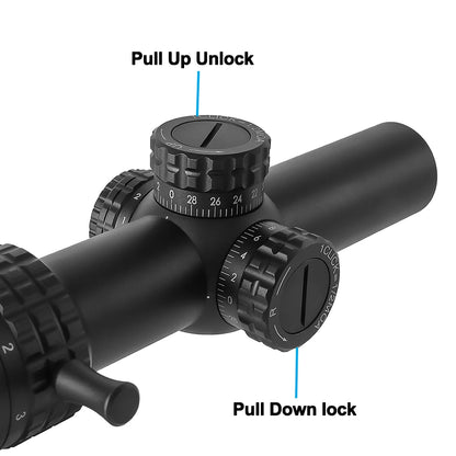 1-5X24 Tactical Optical Rifle Scope Red and Green Illuminated