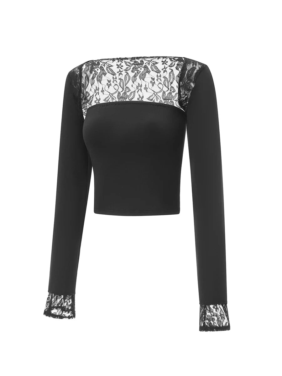 Women s Lace Patchwork Crop Tops Strapless