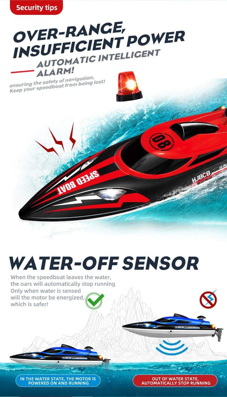 RC Battery Boat 2.4Ghz 25km/h High-Speed Remote Control Racing