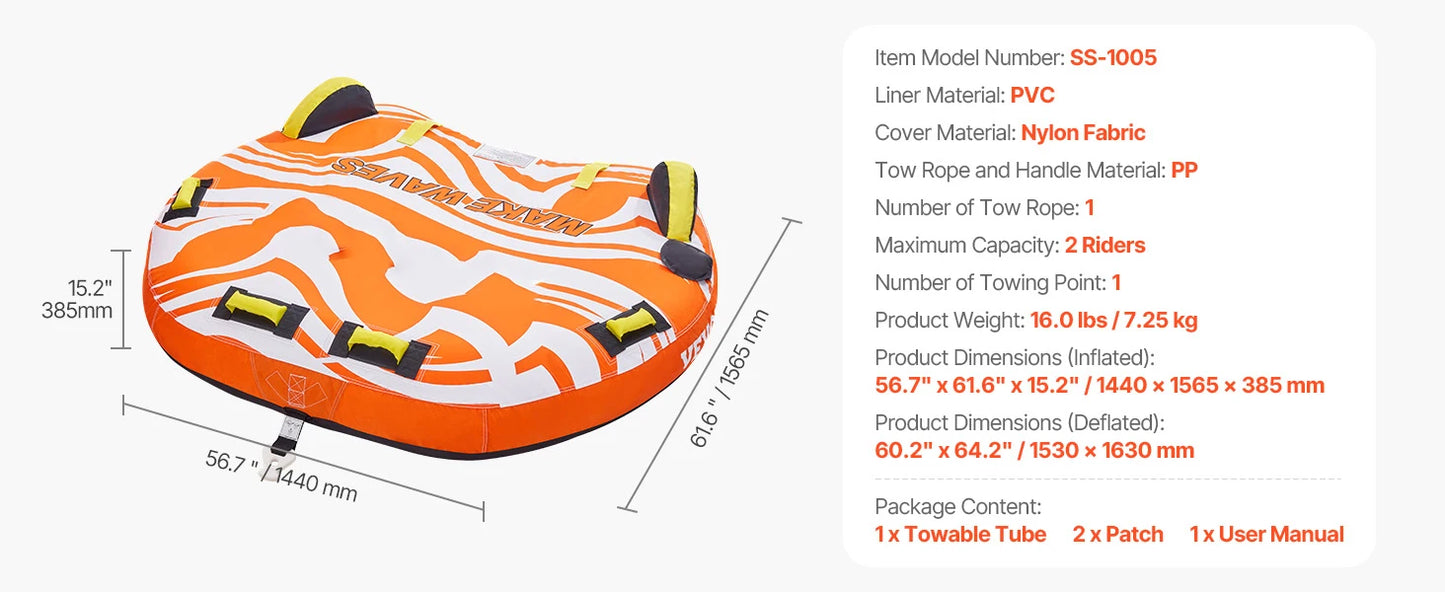 Towable Tubes for Boating Inflatable Towable