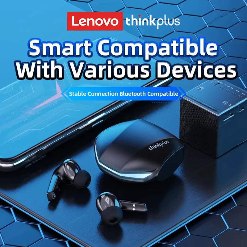 Lenovo GM2Pro Wireless Bluetooth Headset LED Light Waterproof Noise Cancelling Earbuds