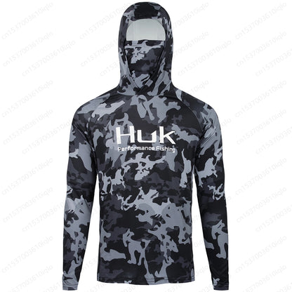 HUK Fishing Clothing Camouflage Men's Long Sleeve