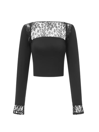 Women s Lace Patchwork Crop Tops Strapless