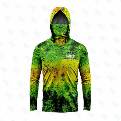 Fishing Shirts Men Sun Protection Hoodie Mask All-in-one