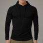 Men's Autumn Winter Casual Hoodies Long Sleeved Minimalist Hoodies Leisure Temperament Sports Solid Color Pockets Pullover
