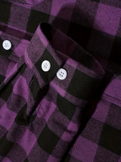 Spring and Autumn Fashion Cotton Long Sleeve Men's Flannel