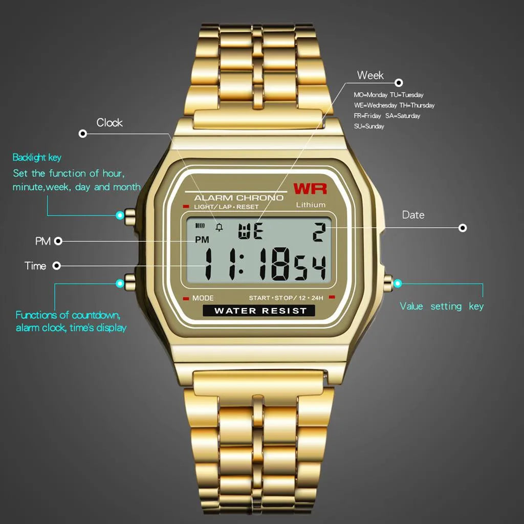 2025 Digital Watches For Men Sports Waterproof Bracelet Clock