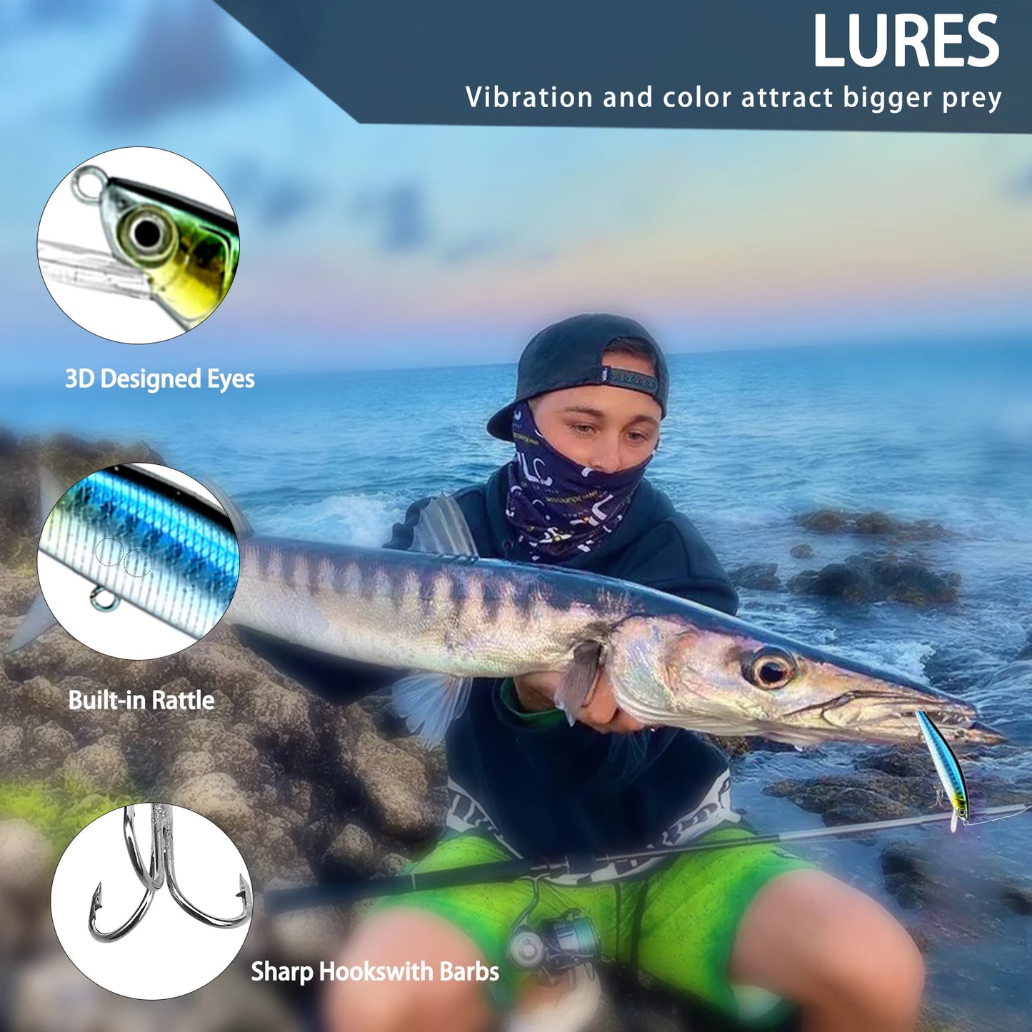 Fishing Lure Kit For Trout/Pike/Bass