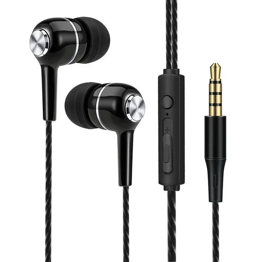 Wired Headphones 3.5mm Sport Earbuds with Bass Phone Earphones