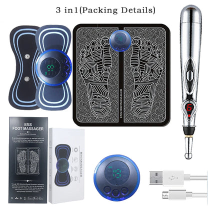 Portable Massage Foot Pad Massage Patch Massage Pen Cervical Neck