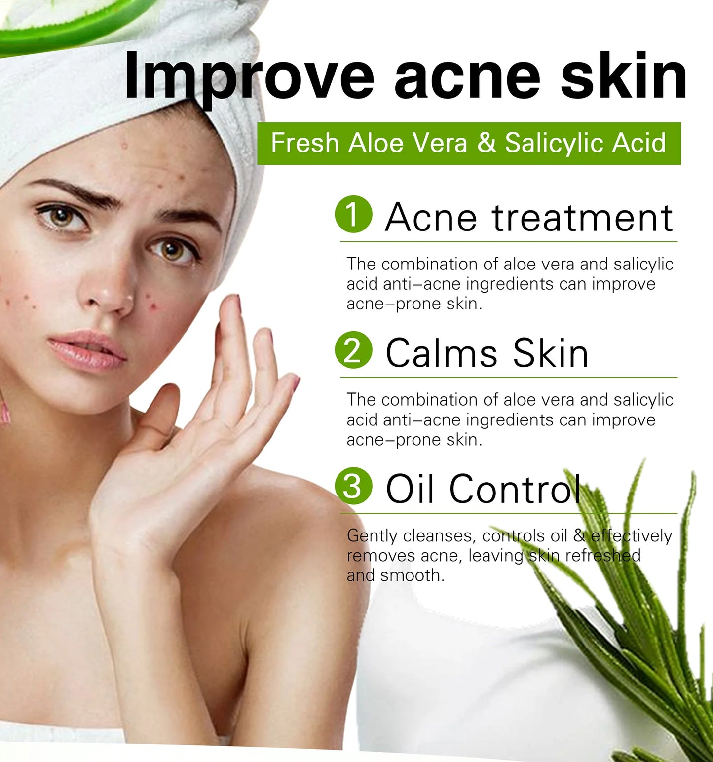 AILKE Aloe Vera Whitening Soap, Remove Acne