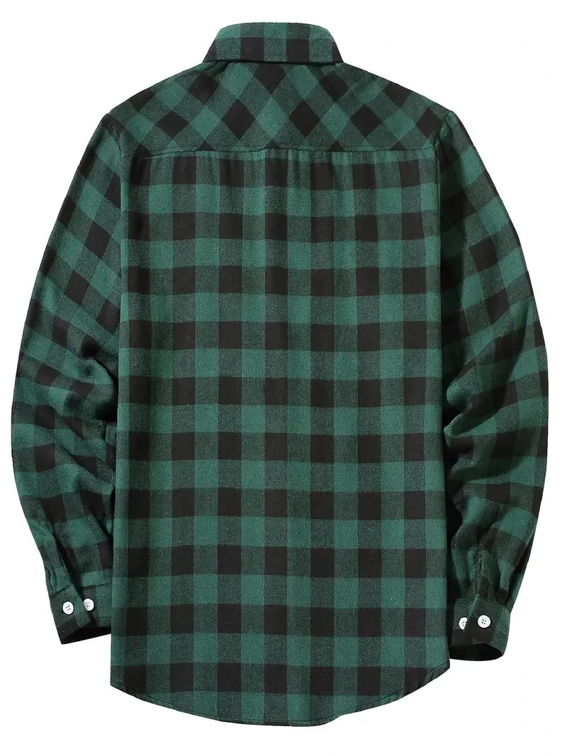 Spring and Autumn Fashion Cotton Long Sleeve Men's Flannel