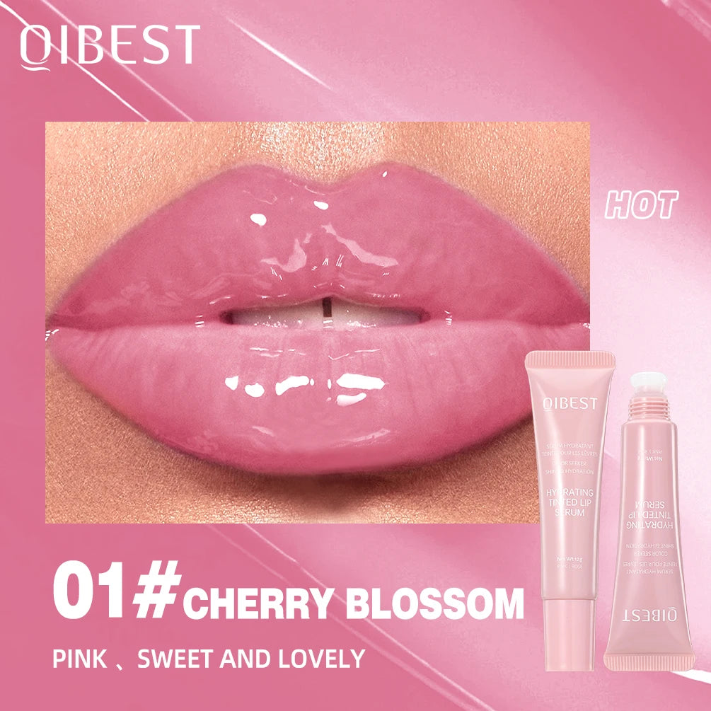 QIBEST Watery Crystal Clear Jelly Lip Oil Lip Balm Moisturizing