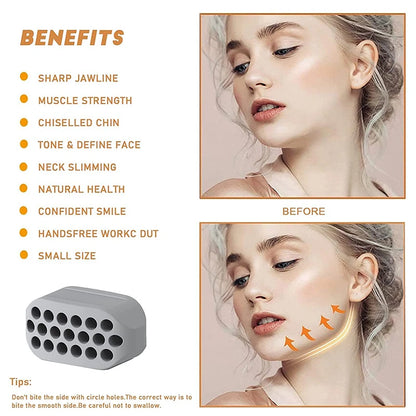 Silicone Jaw Exerciser Facial Toner & Jawline Fitness Ball Neck Toning