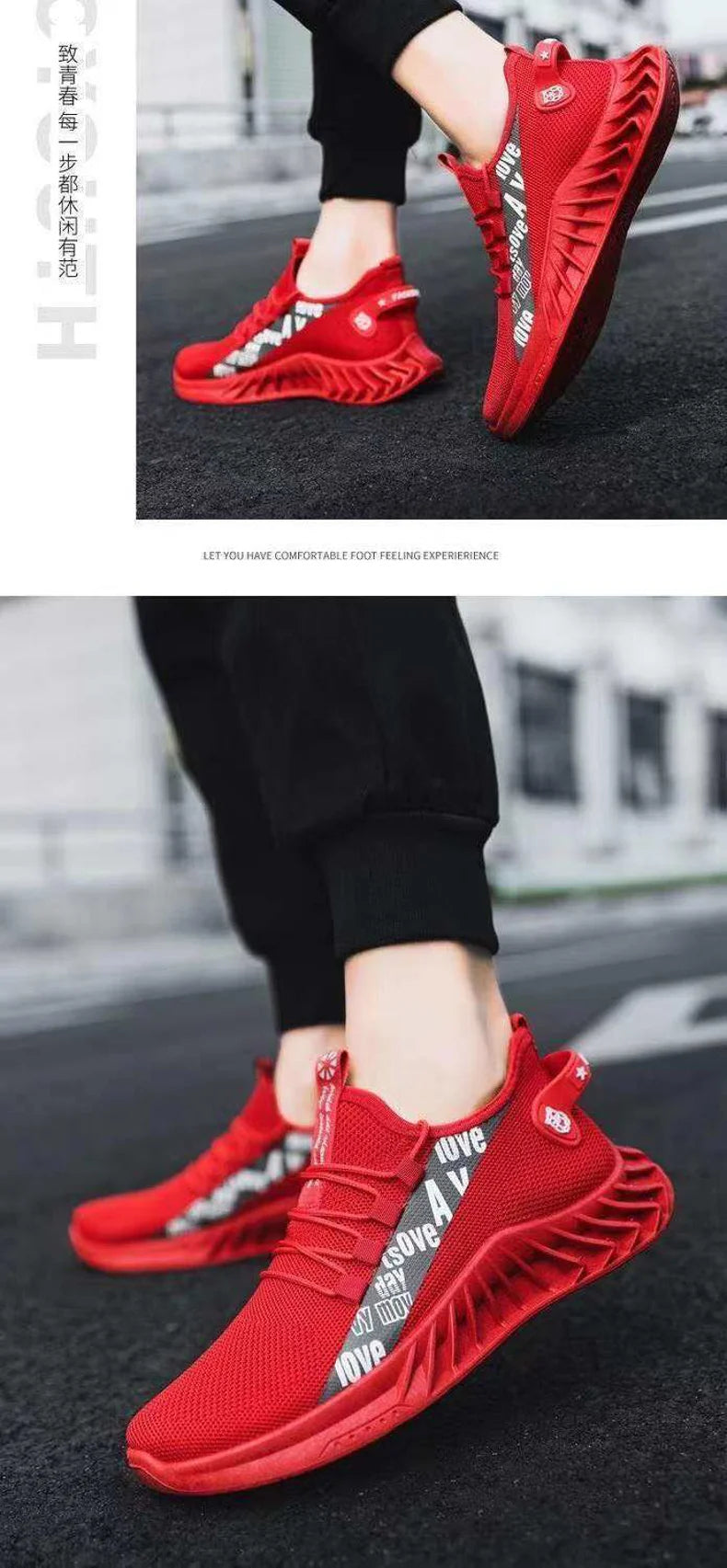 Men's mesh breathable casual sneakers summer soft sole