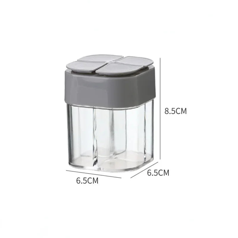 4 in 1 camping seasoning jar with lid transparent spice dispenser