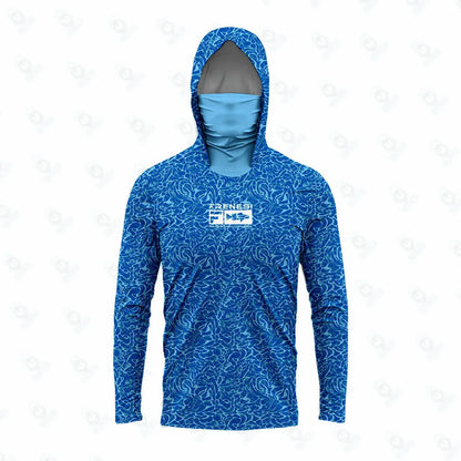 Fishing Shirts Men Sun Protection Hoodie Mask All-in-one