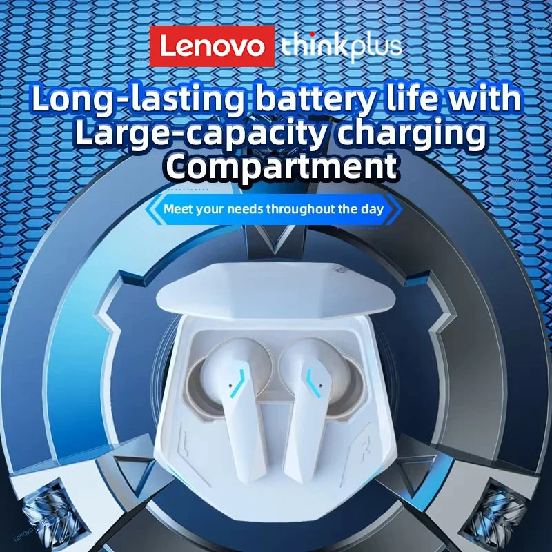 Lenovo GM2Pro Wireless Bluetooth Headset LED Light Waterproof Noise Cancelling Earbuds