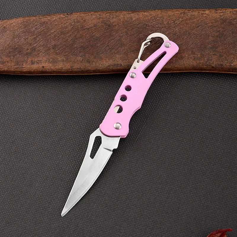 Mini Pocket Folding Knife Outdoor Keychain Portable Paring