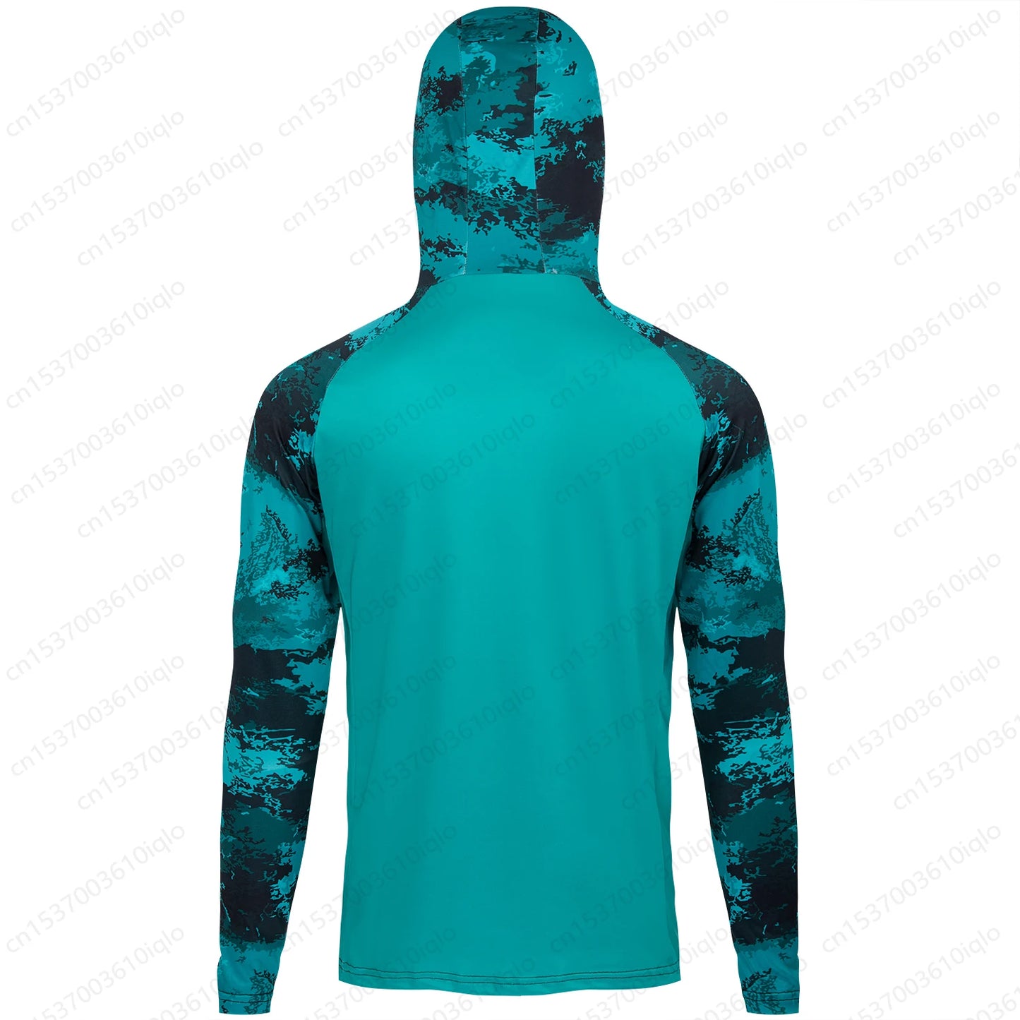 HUK UPF 50+ Long Sleeve Hooded Face Cover Fishing Shirts