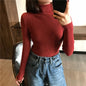 Autumn Winter Thick Sweater Women Knitted Ribbed