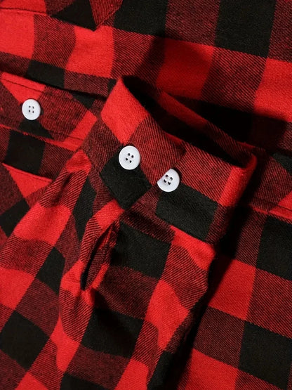 Spring and Autumn Fashion Cotton Long Sleeve Men's Flannel