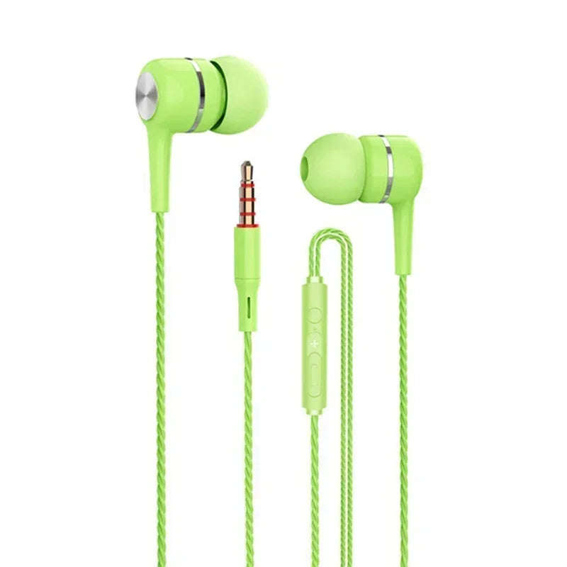 Wired Headphones 3.5mm Sport Earbuds with Bass Phone Earphones
