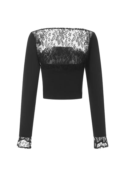 Women s Lace Patchwork Crop Tops Strapless