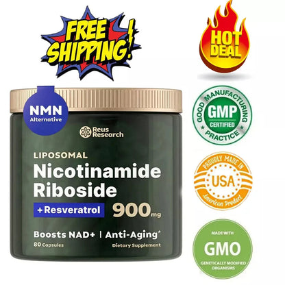 NAD+ Booster 900mg Anti-Aging Supplement