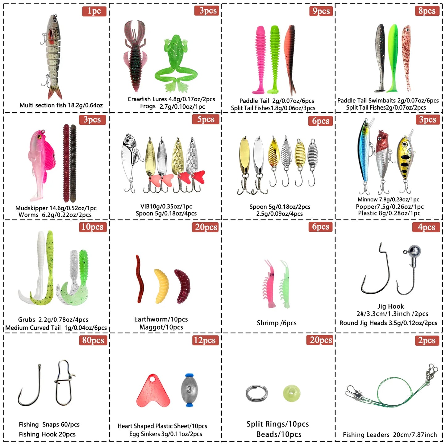 Fishing Lure Kit For Trout/Pike/Bass