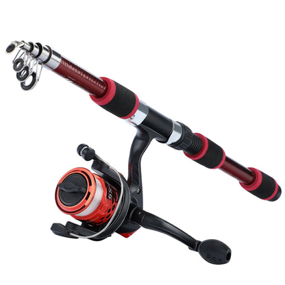 Spinning Fishing Rod and Reel Combo Telescopic Rod