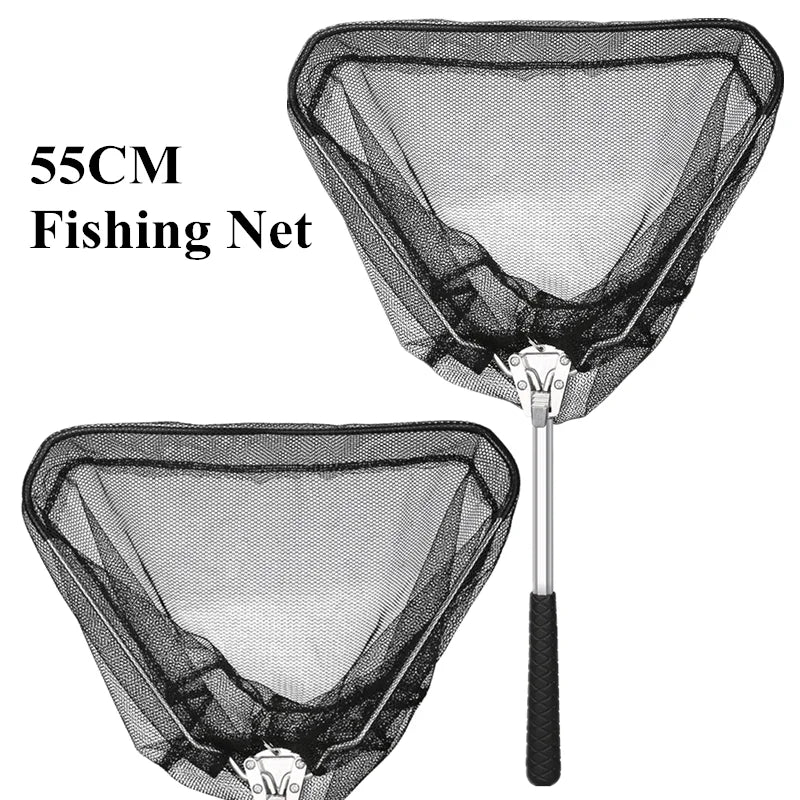 Telescopic Landing Net Folding Fishing Pole Extending