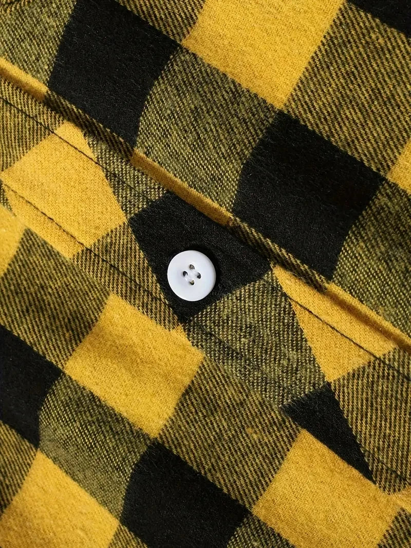 Spring and Autumn Fashion Cotton Long Sleeve Men's Flannel